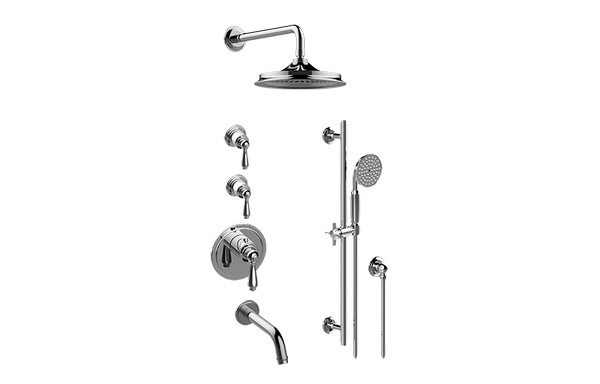 GRAFF GT3.K12ST-LM48E0 CAMDEN THERMOSTATIC SHOWER SYSTEM - TUB AND SHOWER WITH HANDSHOWER