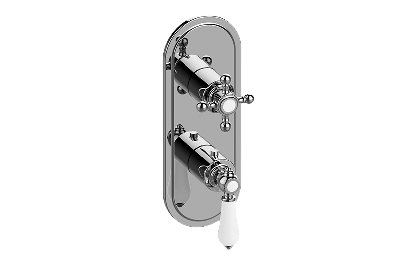 GRAFF G-8086-LC1C2-T CANTERBURY VALVE TRIM WITH ONE CROSS AND ONE LEVER HANDLE