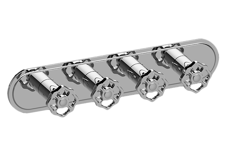 GRAFF G-8088H-C18E0-T VINTAGE VALVE HORIZONTAL TRIM WITH FOUR KNOB HANDLES