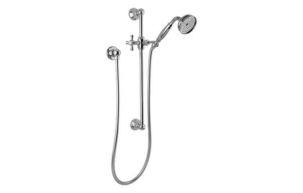 GRAFF G-8600-C3S 22 INCH TRADITIONAL WALL-MOUNTED SLIDE BAR WITH HANDSHOWER
