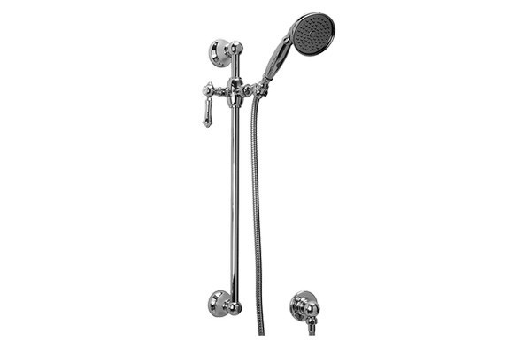 GRAFF G-8600-LM15S CANTERBURY 22 INCH TRADITIONAL WALL-MOUNTED SLIDE BAR WITH HANDSHOWER