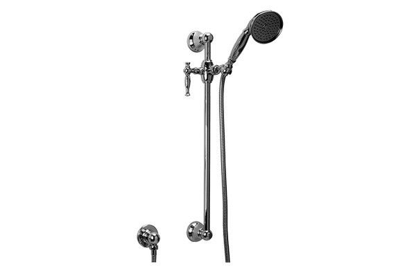 GRAFF G-8600-LM22S LAUREN 22 INCH TRADITIONAL WALL-MOUNTED SLIDE BAR WITH HANDSHOWER
