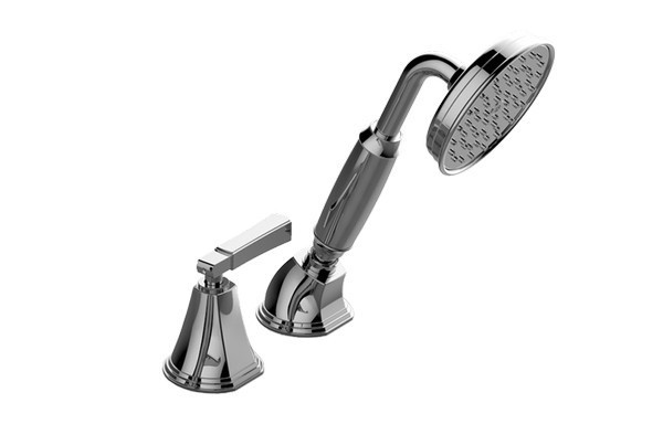 GRAFF G-6855-LM47B FINEZZA UNO DECK-MOUNTED HANDSHOWER AND DIVERTER SET WITH LEVER HANDLE