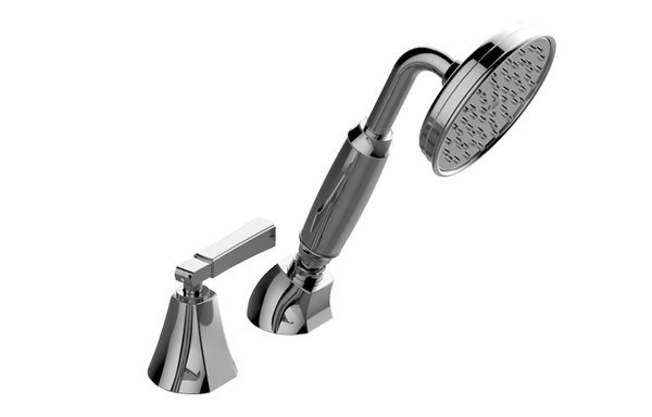 GRAFF G-6856-LM47B FINEZZA DUE DECK-MOUNTED HANDSHOWER AND DIVERTER SET WITH LEVER HANDLE