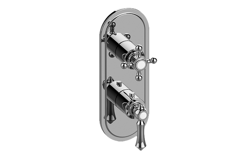 GRAFF G-8086-LM15C2-T CANTERBURY VALVE TRIM WITH ONE CROSS AND ONE LEVER HANDLE