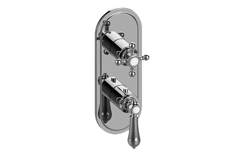 GRAFF G-8086-LM34C2-T CANTERBURY VALVE TRIM WITH ONE CROSS AND ONE LEVER HANDLE