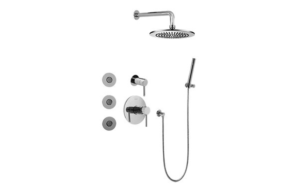 GRAFF GB5.122A-LM37S-T M.E.25 FULL THERMOSTATIC SHOWER SYSTEM WITH TRANSFER VALVE ( TRIM)
