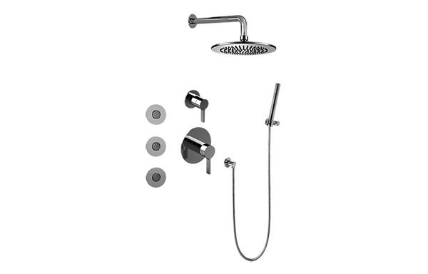 GRAFF GB5.122A-LM46S-T TERRA FULL THERMOSTATIC SHOWER SYSTEM WITH DIVERTER VALVE - TRIM
