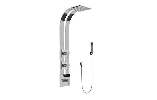 GRAFF GE2.020A-LM38S-T QUBIC SQUARE THERMOSTATIC SKI SHOWER SET WITH HANDSHOWERS (TRIM)