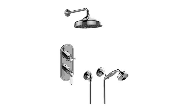 GRAFF GS2.022WD-LC1C2-T CANTERBURY THERMOSTATIC SHOWER SYSTEM - SHOWER WITH HANDSHOWER ( TRIM)