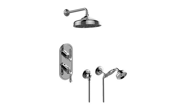 GRAFF GS2.022WD-LM15E0-T CANTERBURY THERMOSTATIC SHOWER SYSTEM - SHOWER WITH HANDSHOWER ( TRIM)