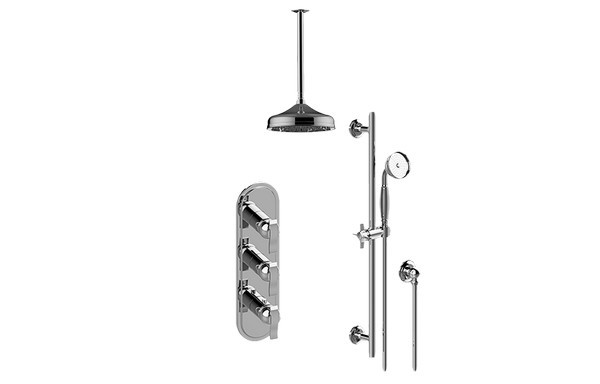 GRAFF GS3.011WB-LM20E0 BALI THERMOSTATIC SHOWER SYSTEM - SHOWER WITH HANDSHOWER