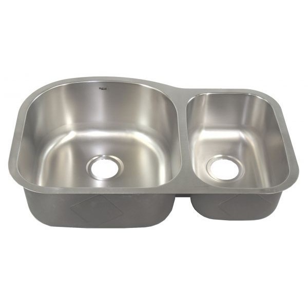 RATEL 3221BL 31 1/2 INCH 70/30 DOUBLE BOWL UNDERMOUNT STAINLESS STEEL KITCHEN SINK