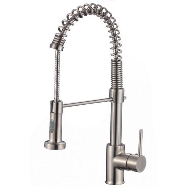 RATEL 6733BN 17 INCH DECK MOUNT COMMERCIAL STYLE KITCHEN FAUCET - BRUSHED NICKEL