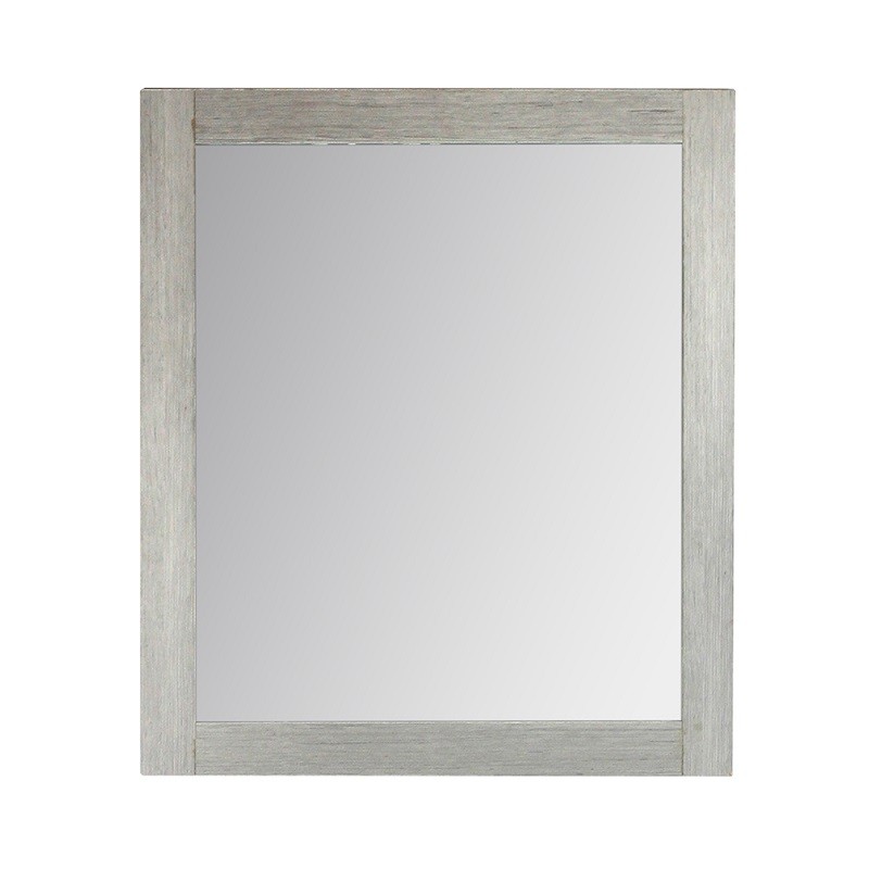 BELLATERRA HOME 808130-M-24 24 W X 30 H INCH RECTANGLE WOOD FRAME MIRROR IN GRAY PINE FINISH