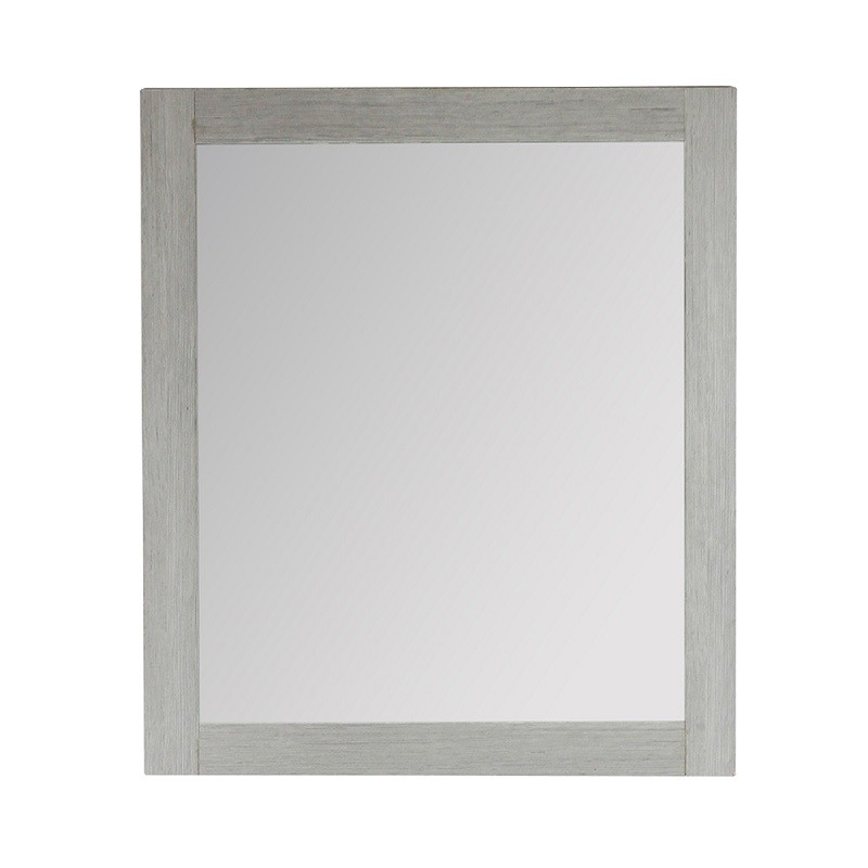 BELLATERRA HOME 808175-M-26 26 W X 30 H INCH RECTANGLE WOOD FRAME MIRROR IN GRAY PINE FINISH