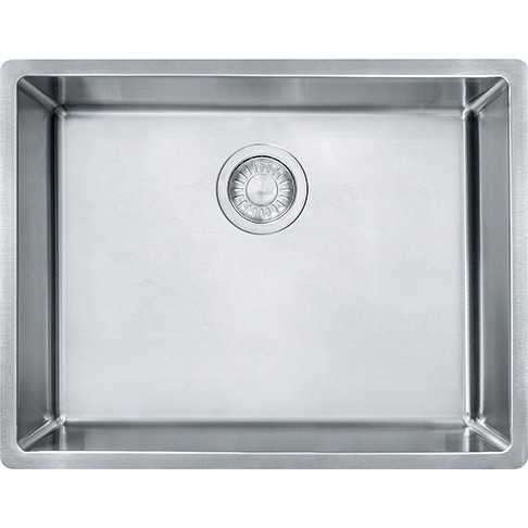 FRANKE CUX11021 CUBE 22-3/4 INCH UNDERMOUNT SINGLE BOWL STAINLESS STEEL KITCHEN SINK