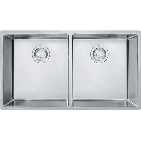 FRANKE CUX120 CUBE 31-1/2 INCH UNDERMOUNT DOUBLE BOWL STAINLESS STEEL KITCHEN SINK