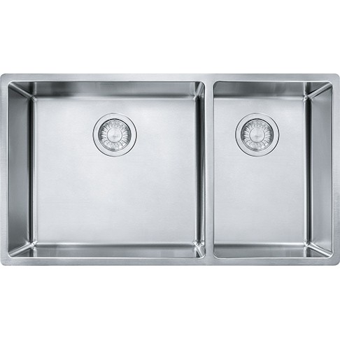 FRANKE CUX160 CUBE 31-1/2 INCH UNDERMOUNT DOUBLE BOWL STAINLESS STEEL KITCHEN SINK