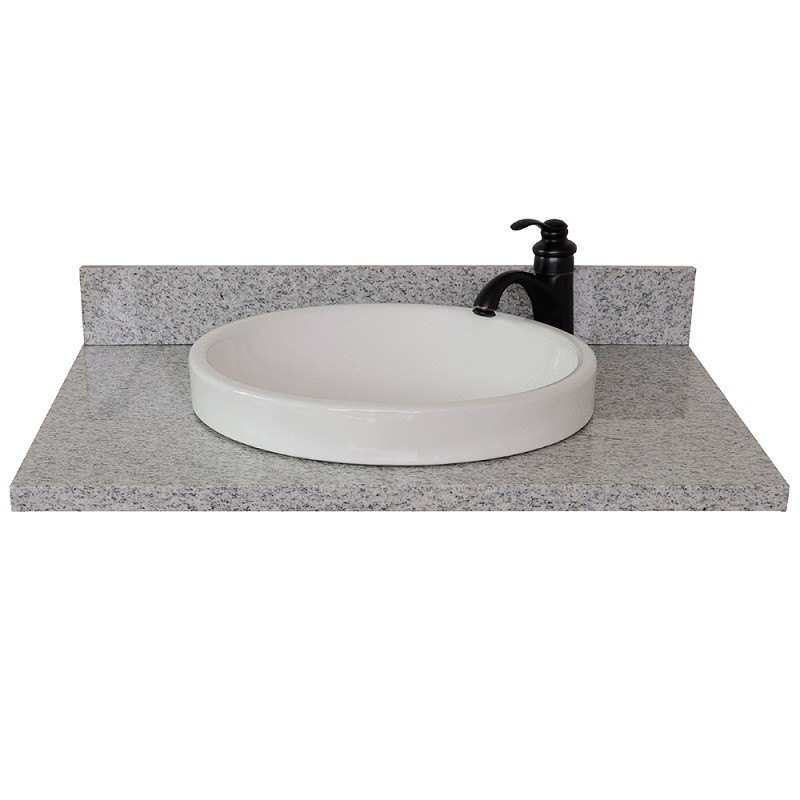 BELLATERRA 430003-31-GYRD 31 INCH GRAY GRANITE COUNTERTOP WITH ROUND SINK