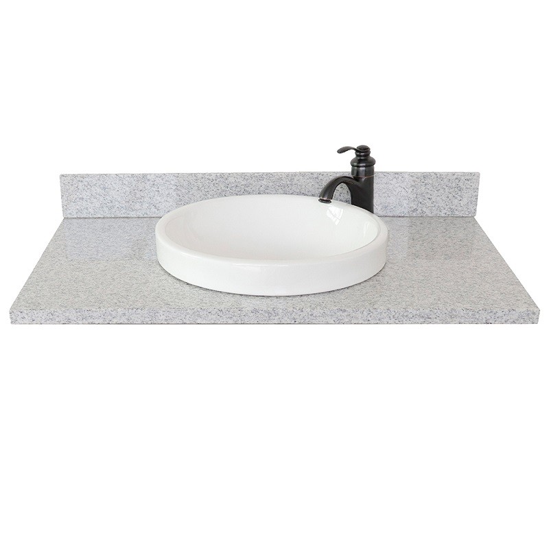 BELLATERRA 430003-37-GYRD 37 INCH GRAY GRANITE COUNTERTOP WITH ROUND SINK