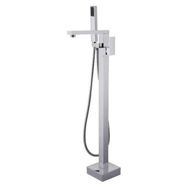 RATEL 9200 36 1/2 INCH FLOOR MOUNTED SQUARE BATHTUB FILLERS