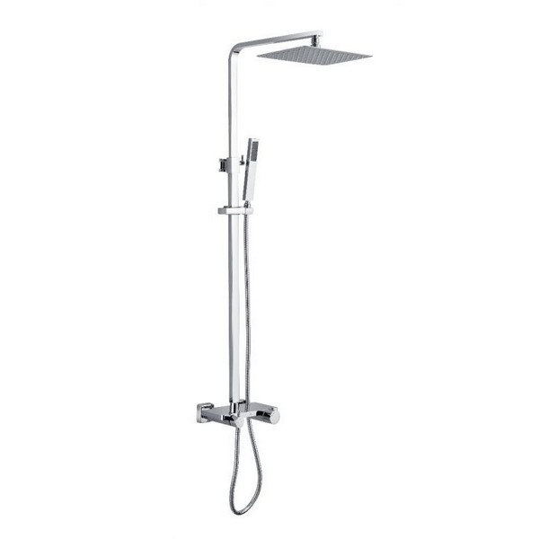 RATEL 9312 SHOWER SYSTEM WITH RECTANGULAR RAINFALL SHOWER HEAD