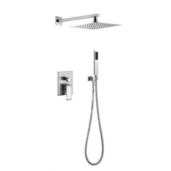 RATEL 9415BN CONCEALED SHOWER SYSTEM WITH 10 INCH SQUARE RAINFALL SHOWER HEAD