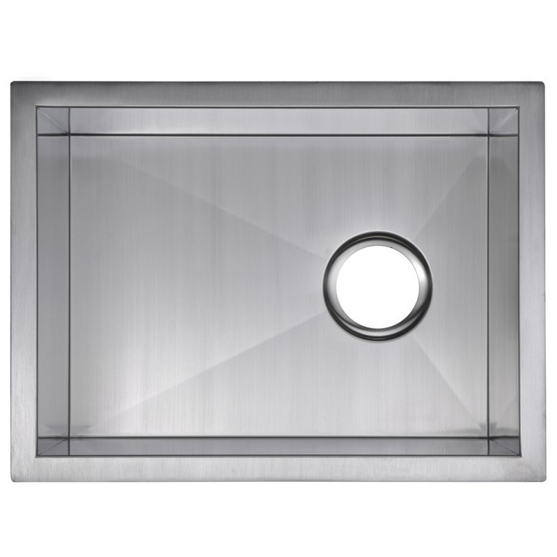 WATER-CREATION SSSG-US-1520A-16 15 X 20 INCH ZERO RADIUS SINGLE BOWL STAINLESS STEEL HAND MADE UNDERMOUNT BAR SINK WITH DRAIN, STRAINER, AND BOTTOM GRID