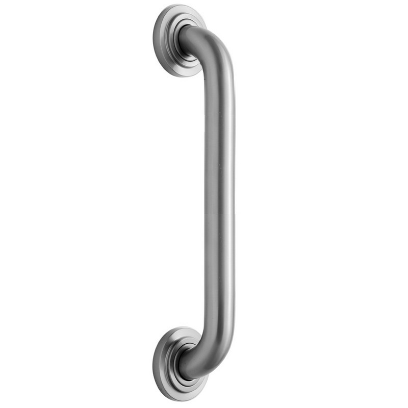 JACLO 2612 12 INCH DELUXE GRAB BAR WITH CONTEMPORARY ROUND FLANGE