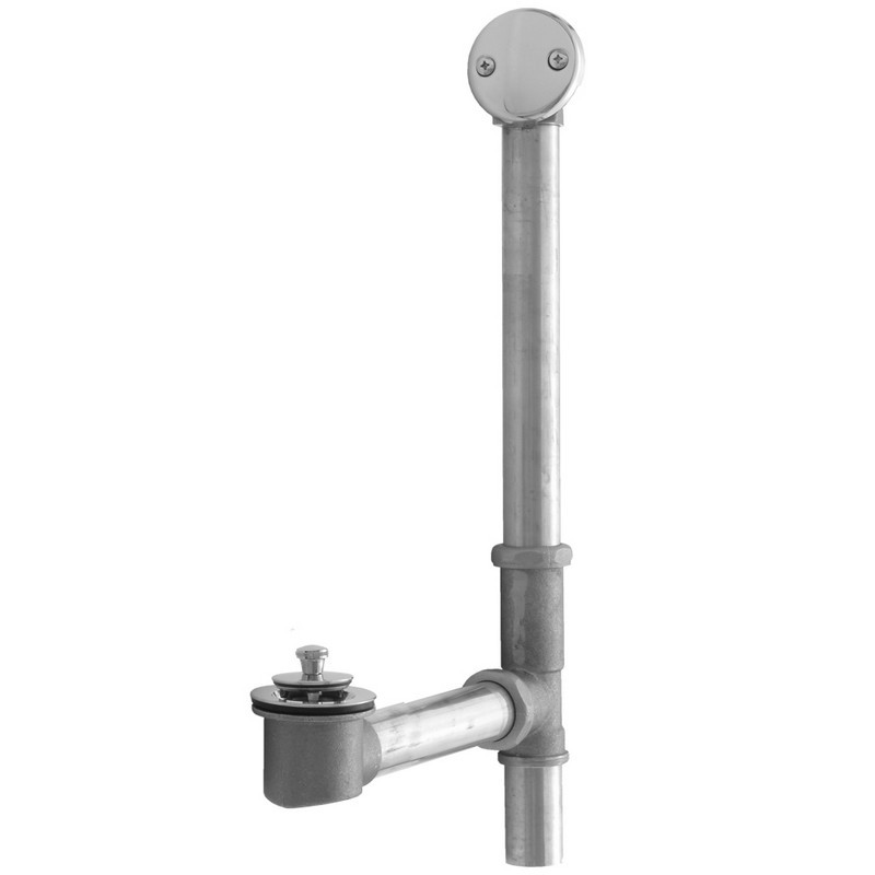 JACLO 358 BRASS TUB DRAIN BOTTOM OUTLET LIFT AND TURN WITH FACEPLATE (2 HOLE) TUB WASTE