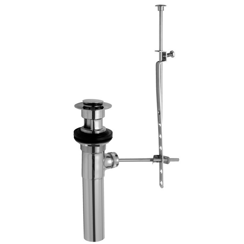 JACLO 836 FULLY POLISHED AND PLATED POP-UP LAVATORY DRAIN WITH OVERFLOW