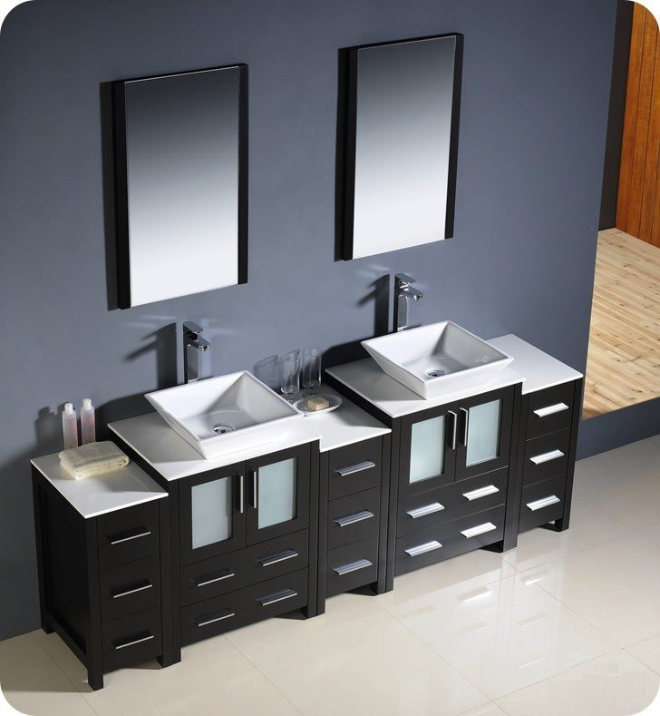 Fvn62 72go Vsl Torino 84 Inch Espresso, 84 Inch Bathroom Vanity Cabinets