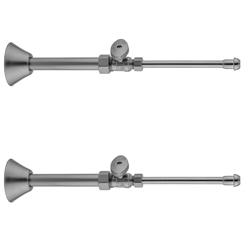 x 3/8 O.D Jaclo 622-2-SC Straight Pattern 5/8 O.D Compression Valve with Contemporary Round Lever Handle Satin Chrome Standard Plumbing Supply