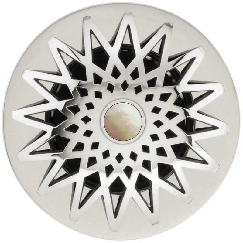 LINKASINK D015 PS-SCR02 STAR GRID STRAINER WITH MOTHER OF PEARL SCREW