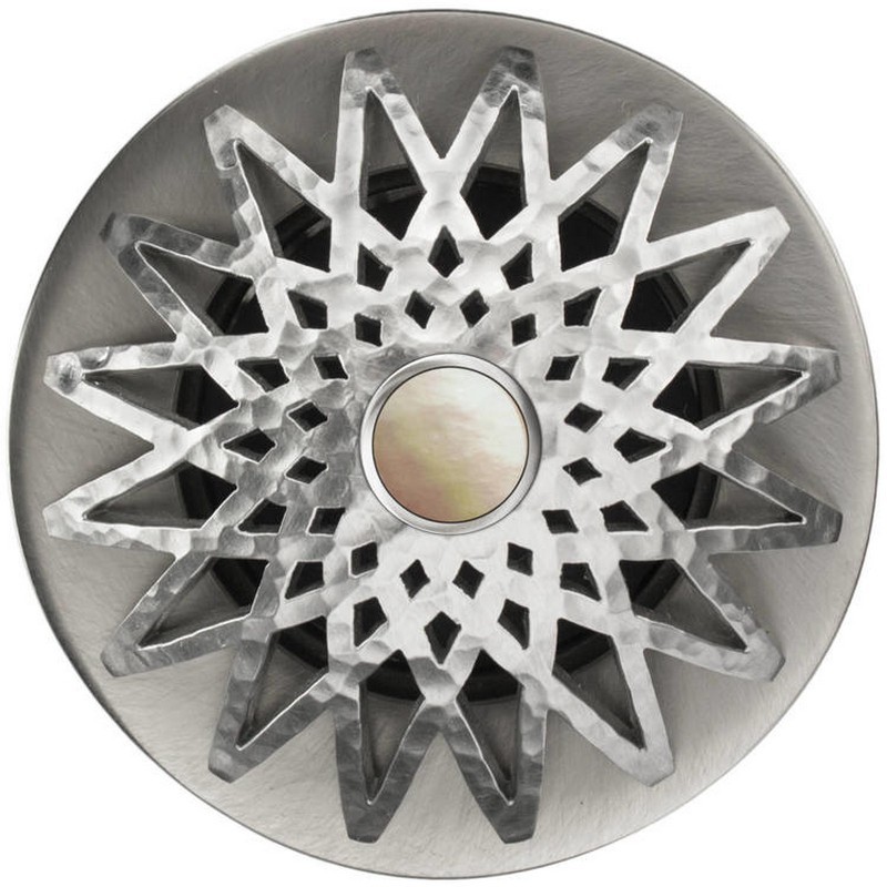 LINKASINK D015 SH-SCR02 STAR GRID STRAINER WITH MOTHER OF PEARL SCREW