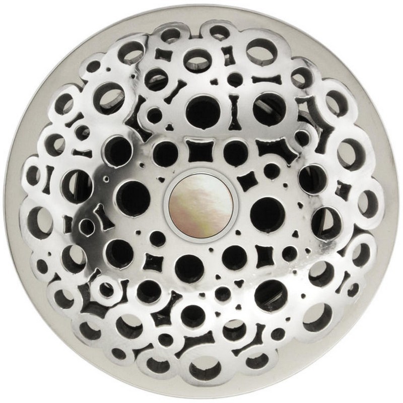 LINKASINK D017 PS-SCR02 LOOP GRID STRAINER WITH MOTHER OF PEARL SCREW