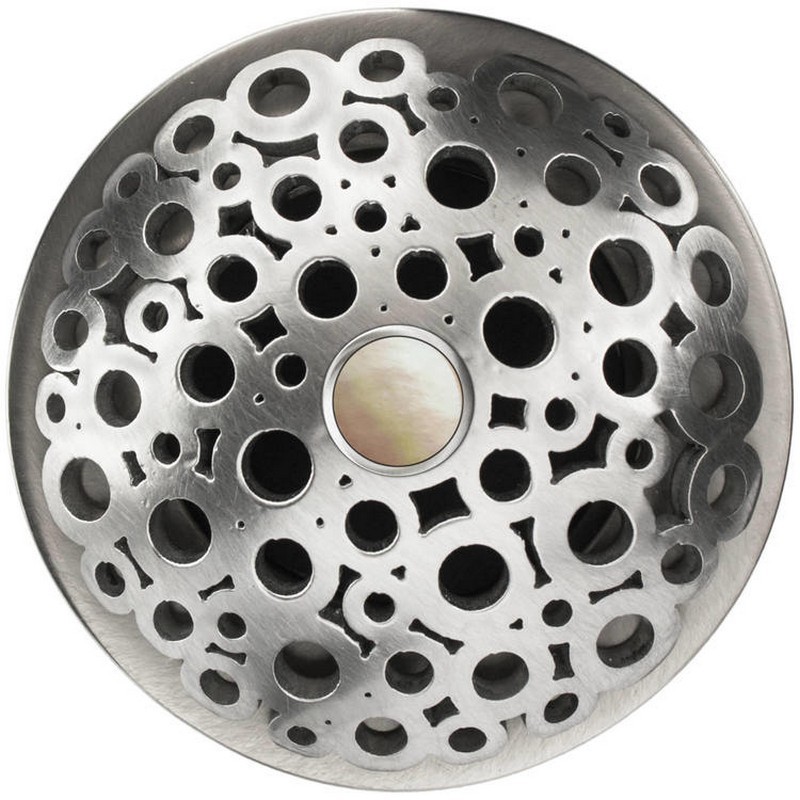 LINKASINK D017 SS-SCR02 LOOP GRID STRAINER WITH MOTHER OF PEARL SCREW