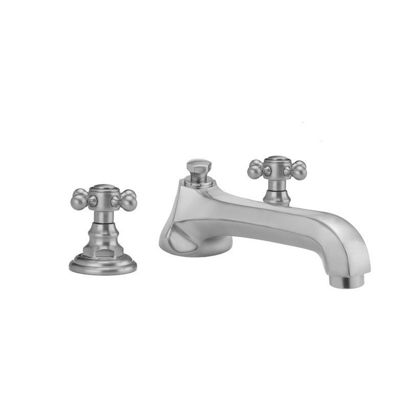 JACLO 6970-T678-TRIM WESTFIELD ROMAN TUB SET WITH LOW SPOUT AND BALL CROSS HANDLES