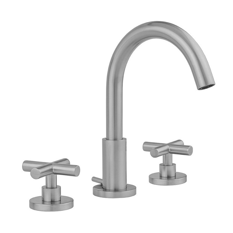 JACLO 8880-T462-1.2 UPTOWN CONTEMPO FAUCET WITH ROUND ESCUTCHEONS AND CONTEMPO SLIM CROSS HANDLES -1.2 GPM