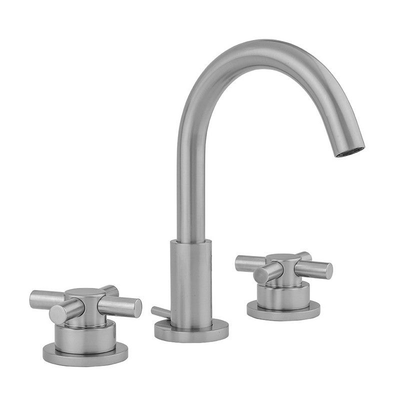 JACLO 8880-T630-1.2 UPTOWN CONTEMPO FAUCET WITH ROUND ESCUTCHEONS AND LOW CONTEMPO CROSS HANDLES -1.2 GPM
