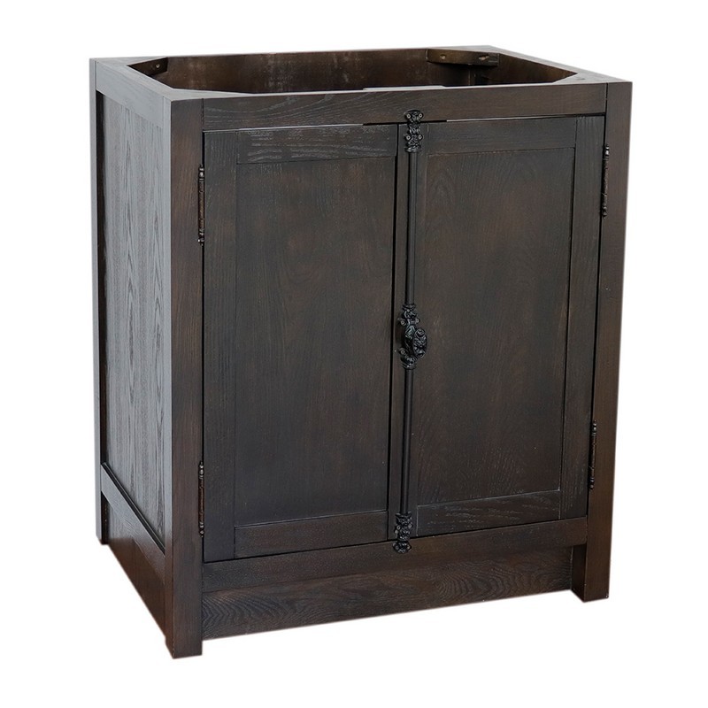 BELLATERRA 400100-BA PLANTATION 30 INCH SINGLE VANITY IN BROWN ASH, CABINET ONLY