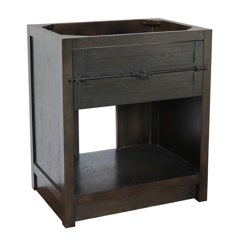 BELLATERRA 400101-BA PLANTATION 30 INCH SINGLE VANITY IN BROWN ASH, CABINET ONLY