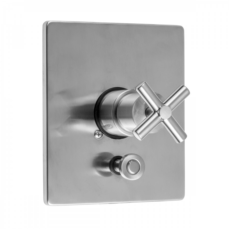 JACLO A363-TRIM SQUARE PLATE WITH SLIM CROSS TRIM FOR PRESSURE BALANCE CYCLING VALVE WITH BUILT-IN DIVERTER (J-DIV-CSV)