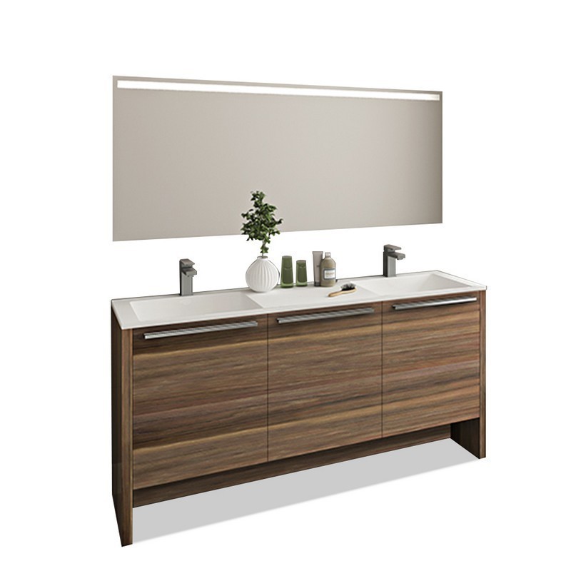 Standing Bathroom Vanity Set, 63 Inch Double Sink Bathroom Vanity