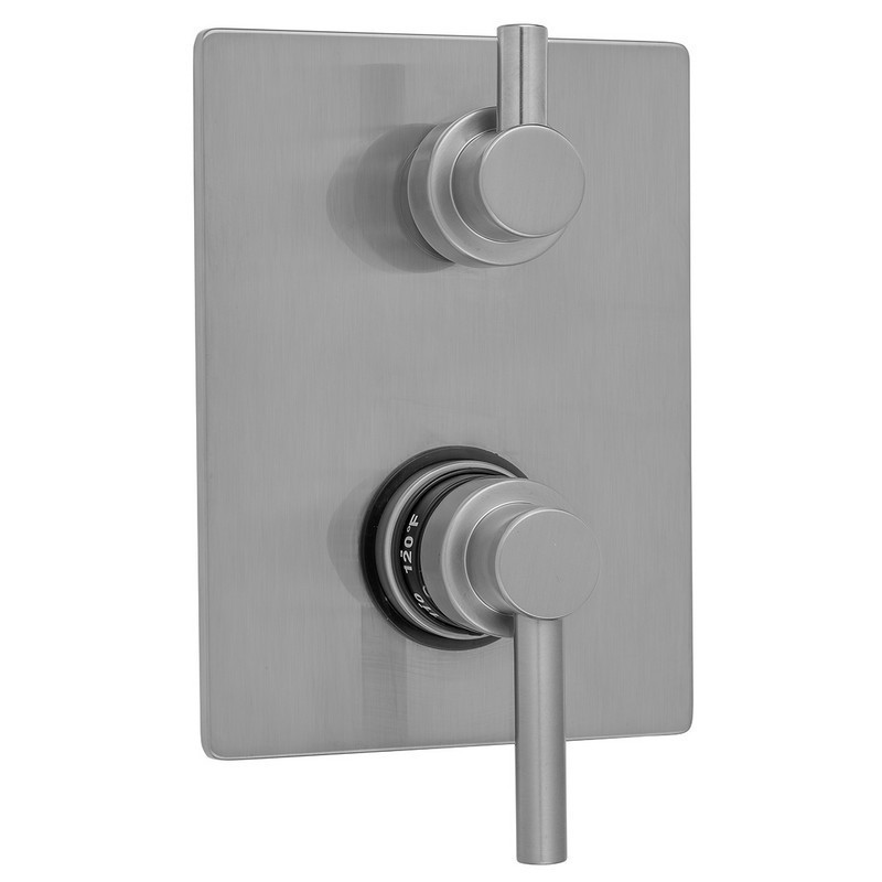 JACLO T7533-TRIM RECTANGLE PLATE WITH CONTEMPO LOW LEVER THERMOSTATIC VALVE WITH CONTEMPO SHORT PEG BUILT-IN 2-WAY OR 3-WAY DIVERTER/VOLUME CONTROLS (J-TH34-686 / J-TH34-687 / J-TH34-688 / J-TH34-689)