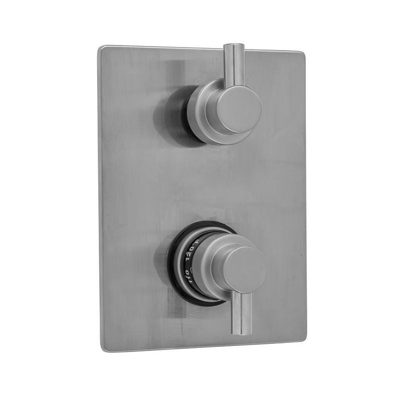 JACLO T7534-TRIM RECTANGLE PLATE WITH CONTEMPO SHORT PEG THERMOSTATIC VALVE WITH CONTEMPO SHORT PEG BUILT-IN 2-WAY OR 3-WAY DIVERTER/VOLUME CONTROLS (J-TH34-686 / J-TH34-687 / J-TH34-688 / J-TH34-689)