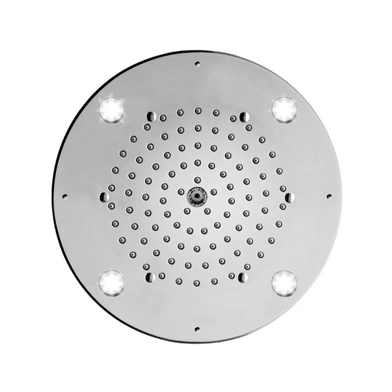 JACLO 8R-DLCT-PCH 8 INCH 1-FUNCTION CHROMATHERAPY CIRCOLARE DREAM LIGHT SHOWERHEAD IN POLISHED CHROME