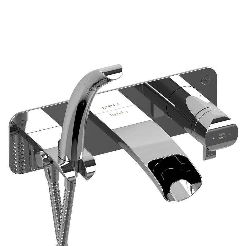RIOBEL SA07 SALOM WALL-MOUNT TYPE T/P (THERMO/PRESSURE BALANCE) COAXIAL OPEN SPOUT TUB FILLER WITH HAND SHOWER