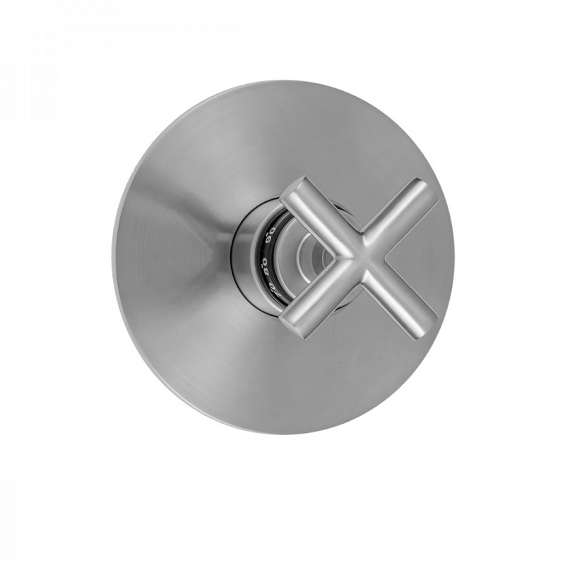 JACLO T562-TRIM ROUND PLATE WITH CONTEMPO SLIM CROSS HANDLE TRIM FOR THERMOSTATIC VALVES (J-TH34 AND J-TH12)